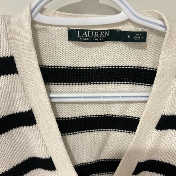 Ralph Lauren striped cardigan with pearl buttons - Picture 2 of 3
